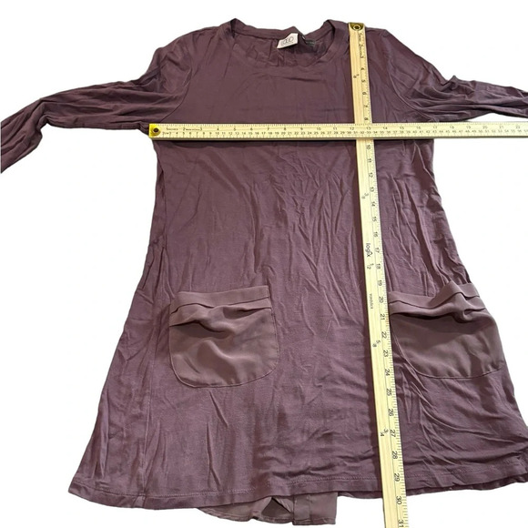 Logo Lori Goldstein long sleeve top with beautiful pocket detail button back S - Picture 4 of 6